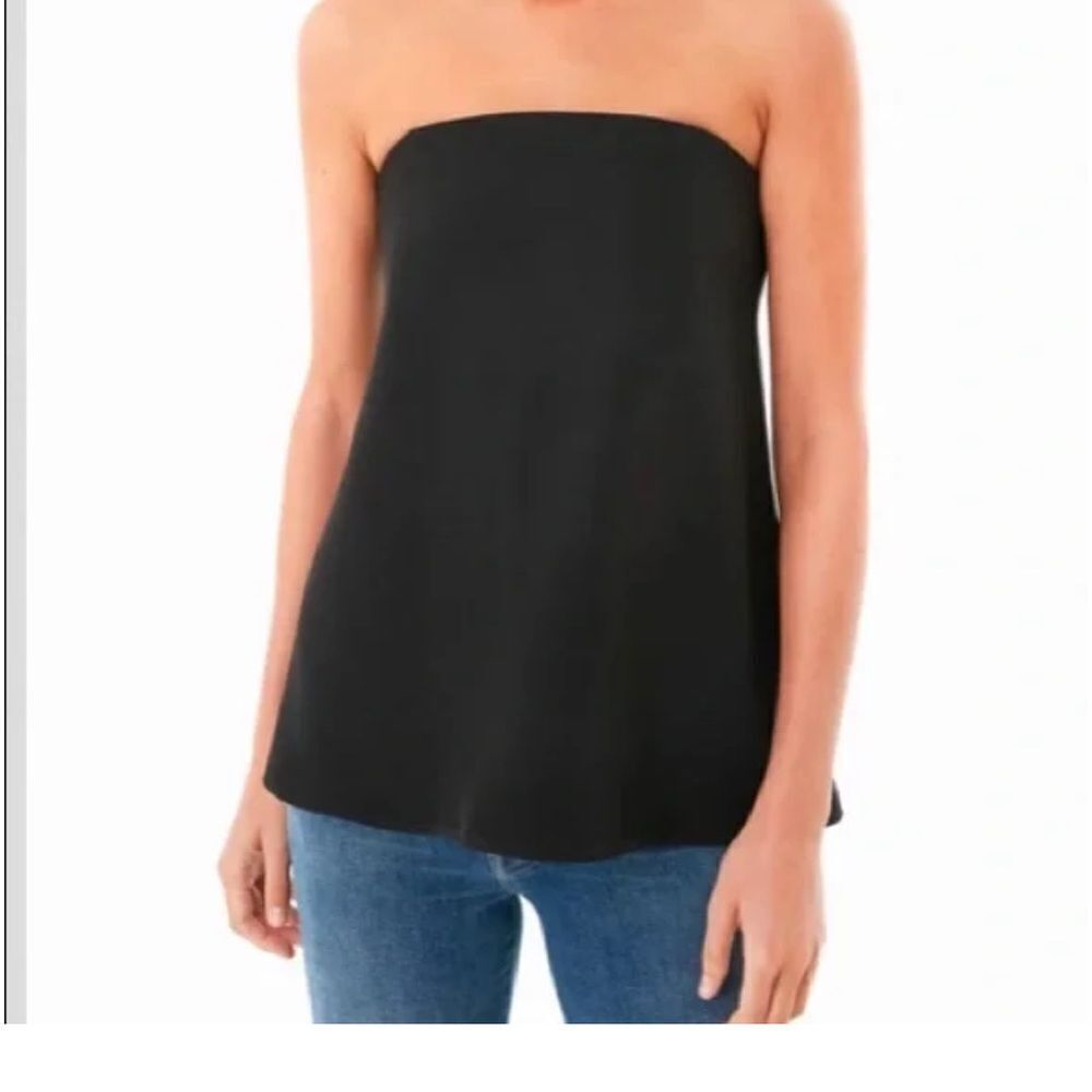 Tuckernuck | Strapless Black Crepe Marin Top | L NWT